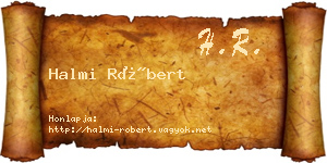 Halmi Róbert névjegykártya